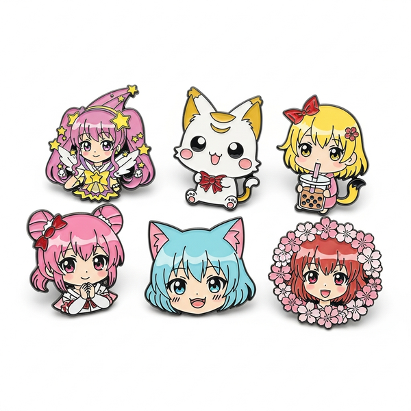 Anime Enamel Pin Set (5-Pack)