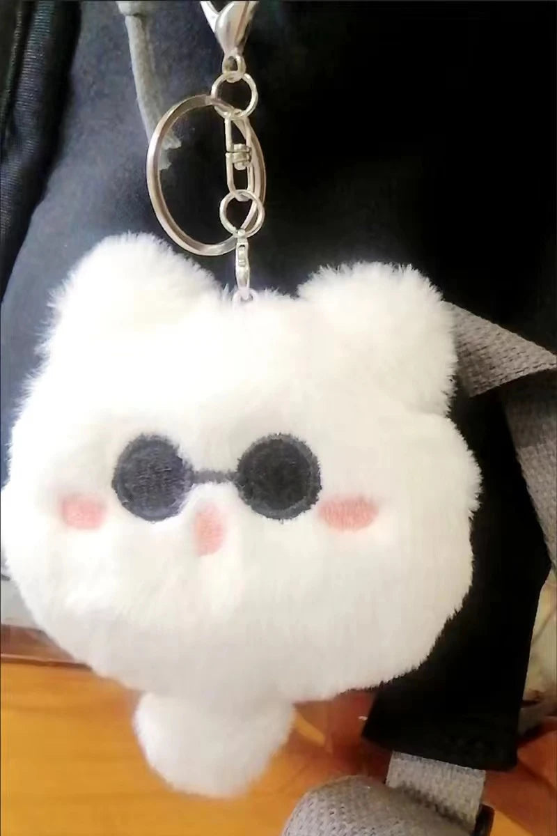 Jujutsu Kaisen Satoru Gojo White Cat Plush Pendant Cosplay 10cm Pet Cute Stuffed Doll Keychain Bag Decoration Toy