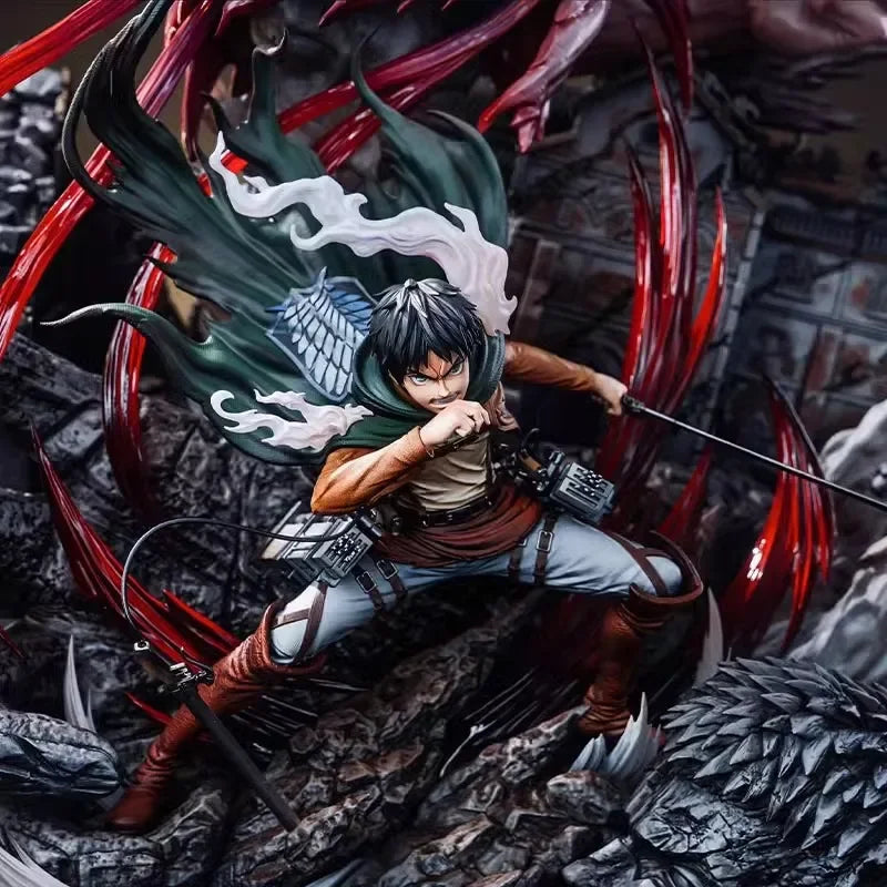 Attack on Titan Mystery Box Anime Figure Collection Eren Mikasa Levi Figurines Shingeki no Kyojin Desktop Decor Surprise Gift