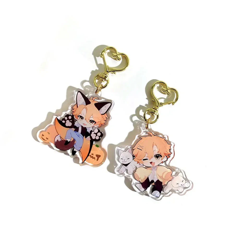 Custom Keychain Cartoon Acrylic Key Chain Photo Customized Anime Charms Hologram Clear Personalized Designer Car Keychains
