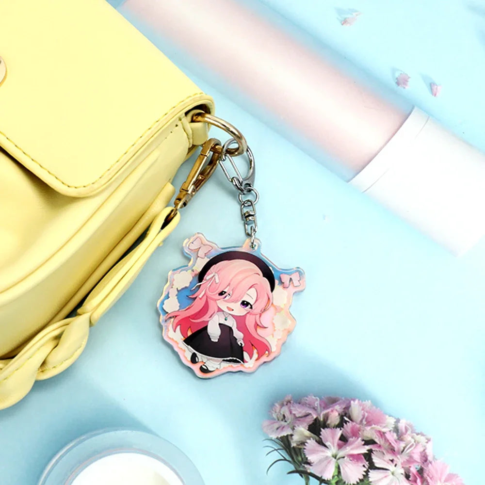 Custom Keychain Cartoon Acrylic Key Chain Photo Customized Anime Charms Hologram Clear Personalized Designer Car Keychains