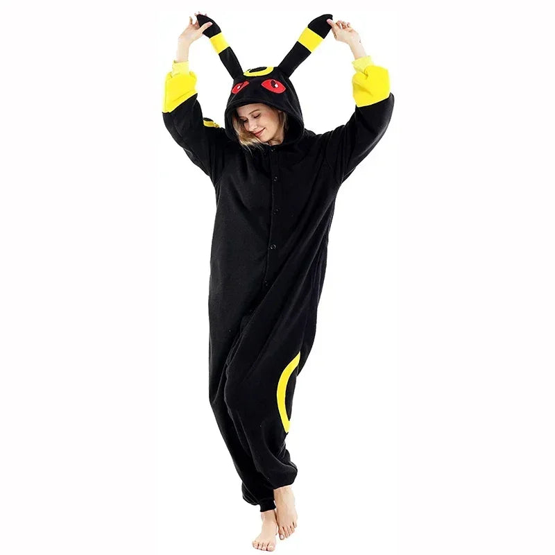TAKARA TOMY Pokemon Cosplay Kigurumi Onesie Snorlax Jigglypuff Umbreon Gengar Costume Halloween Adult Anime Bulbasaur Pajamas