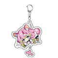 Demon Slayer Acrylic Keychain Tanjiro Zenitsu Double Sided 5 5cm Anime Accessories