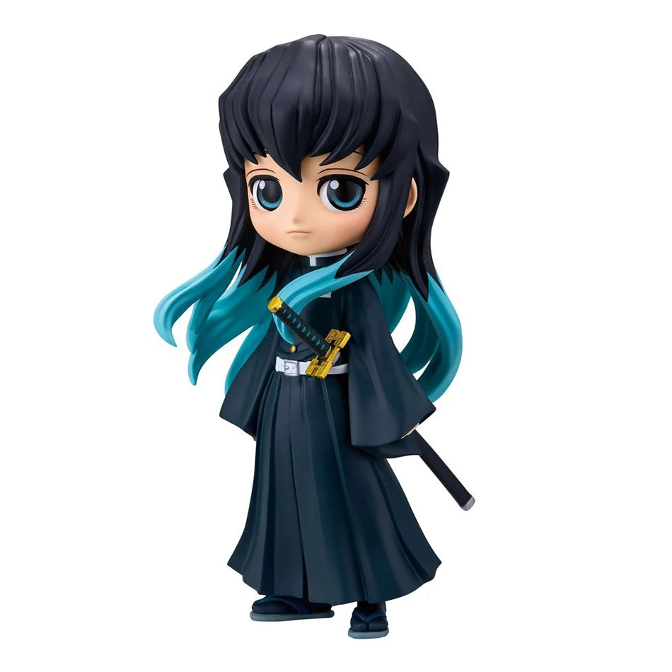Anime 15cm Demon Slayer Figure Nezuko Tanjirou Zenitsu Inosuke Kyoujurou Giyuu Kawaii Qposket PVC Model Toys children Gift