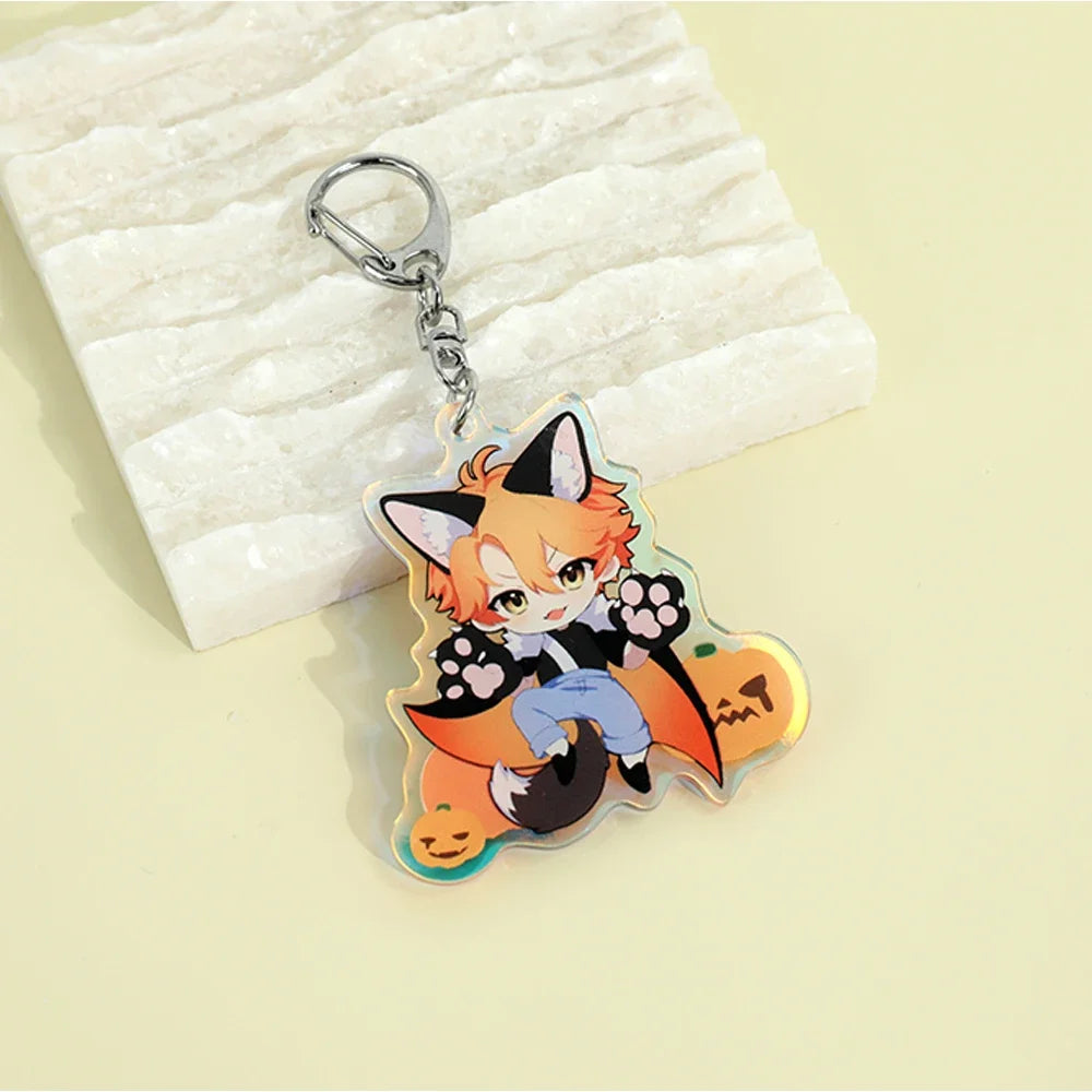 Custom Keychain Cartoon Acrylic Key Chain Photo Customized Anime Charms Hologram Clear Personalized Designer Car Keychains