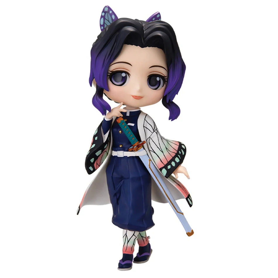 Anime 15cm Demon Slayer Figure Nezuko Tanjirou Zenitsu Inosuke Kyoujurou Giyuu Kawaii Qposket PVC Model Toys children Gift