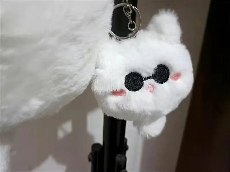 Jujutsu Kaisen Satoru Gojo White Cat Plush Pendant Cosplay 10cm Pet Cute Stuffed Doll Keychain Bag Decoration Toy