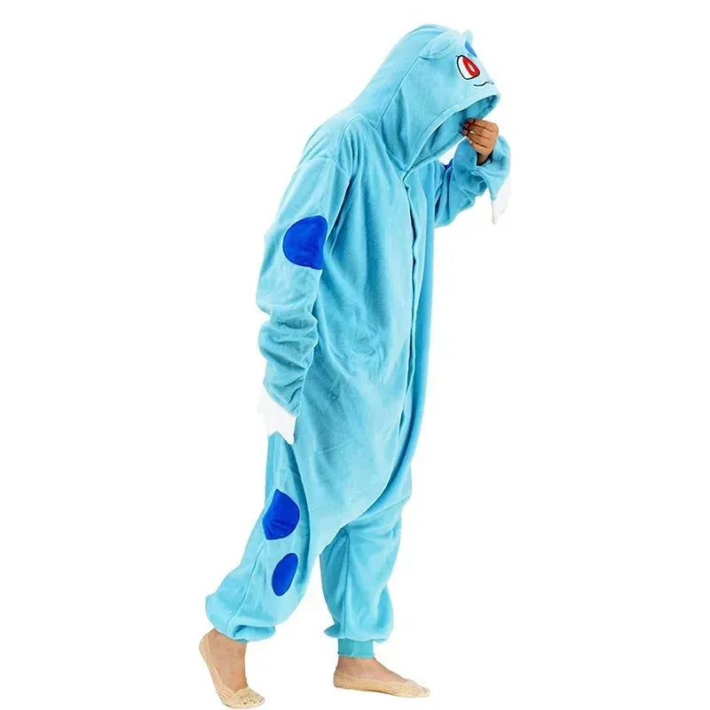 TAKARA TOMY Pokemon Cosplay Kigurumi Onesie Snorlax Jigglypuff Umbreon Gengar Costume Halloween Adult Anime Bulbasaur Pajamas