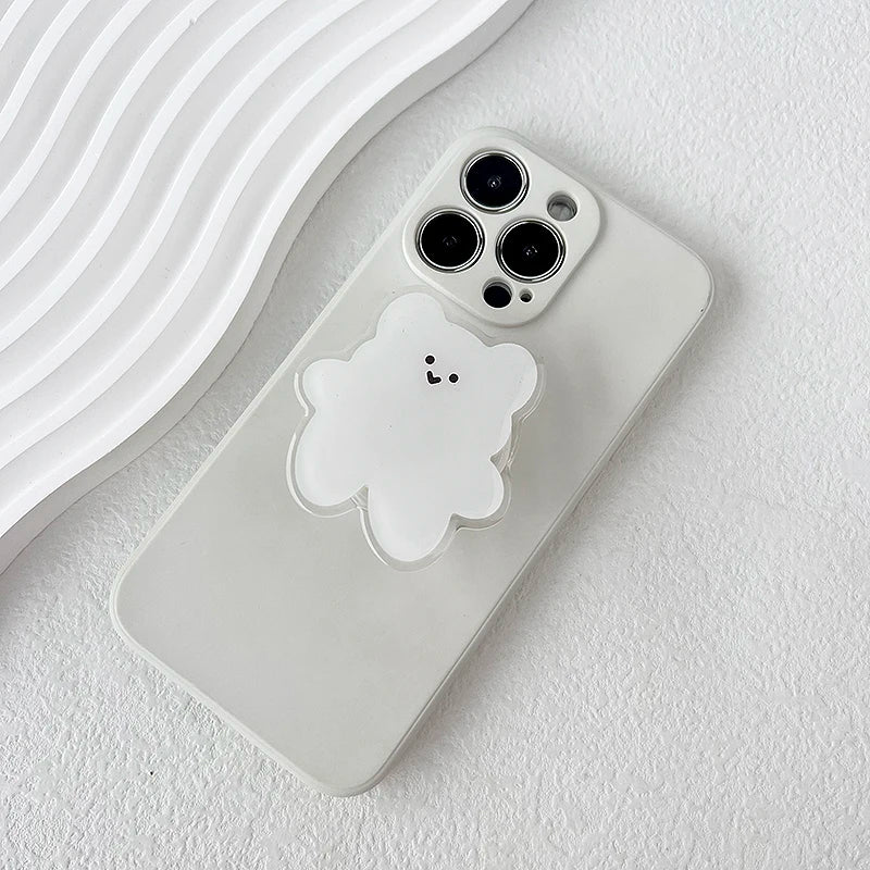 Acrylic Material Cartoon Cute Bear Design Phone Holder Foldable Grip