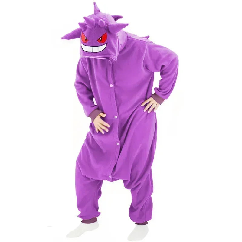 TAKARA TOMY Pokemon Cosplay Kigurumi Onesie Snorlax Jigglypuff Umbreon Gengar Costume Halloween Adult Anime Bulbasaur Pajamas