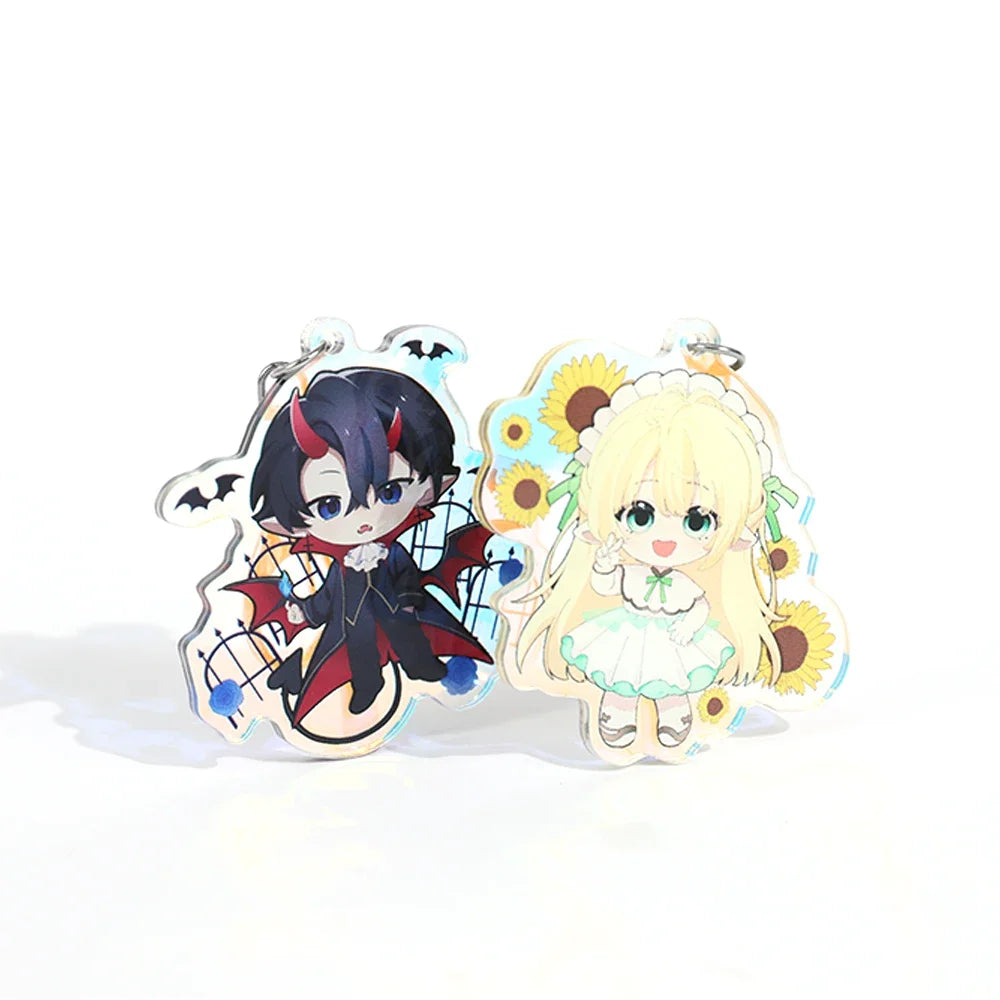 Custom Keychain Cartoon Acrylic Key Chain Photo Customized Anime Charms Hologram Clear Personalized Designer Car Keychains