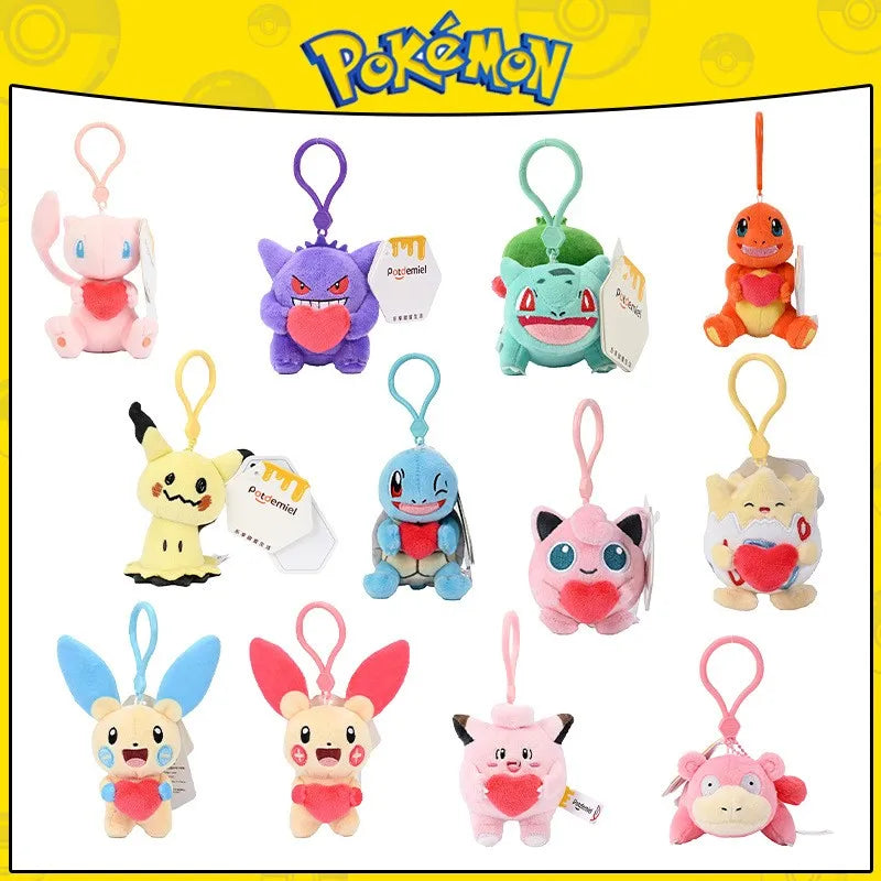 Pokémon Pikachu Gengar Charmander Togepi Anime Plush Toy Cartoon & Cute Doll keyring Children's Toy Backpack pendant