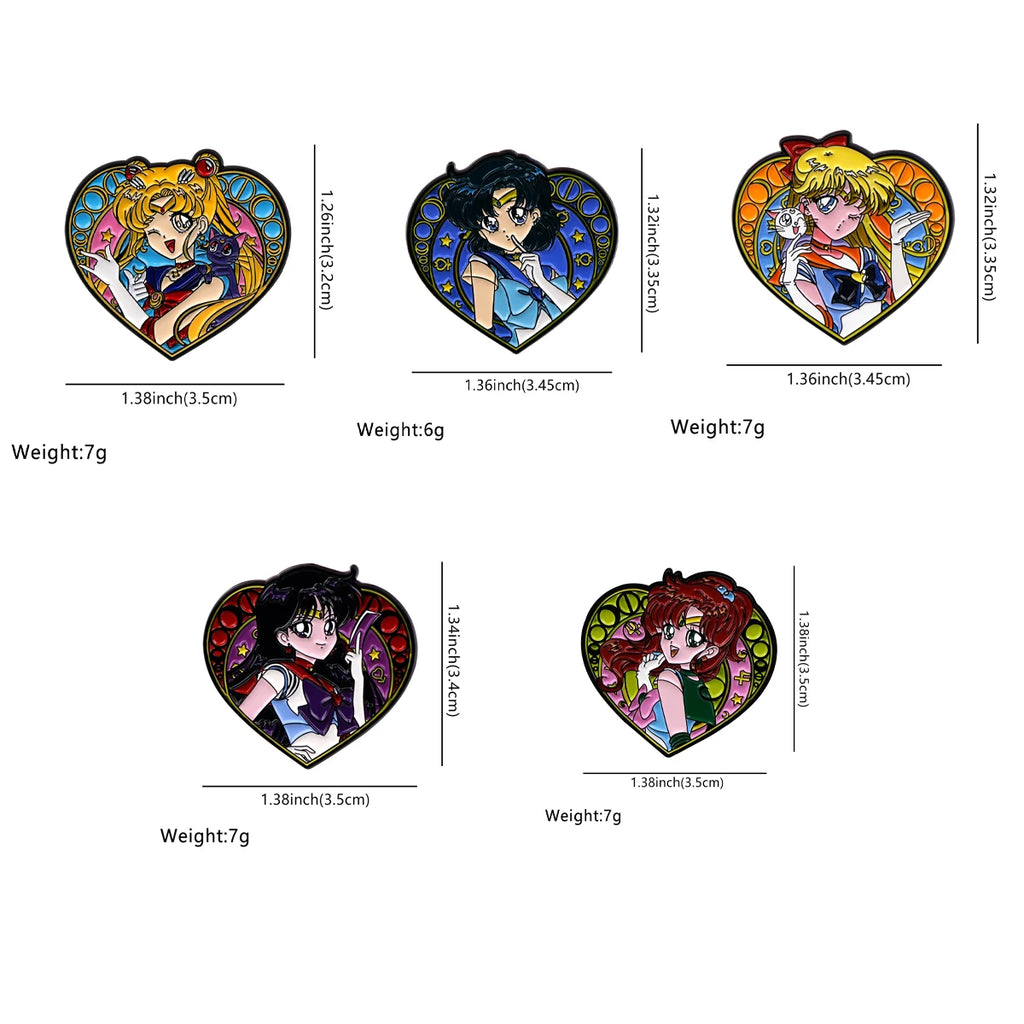 Manga Enamel Pin Anime Characters Badges on Backpack Brooches for Women Men Lapel Pins Cosplay Accessories Toys Gifts
